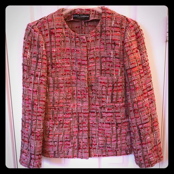 Dolce & Gabbana Jackets & Blazers - Dolce & Gabbana light weight tweed jacket, size 38